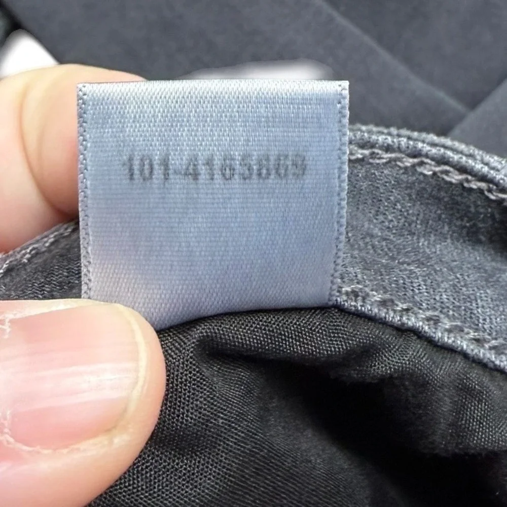PAIGE Hoxton High Rise Ankle Skinny Jeans Gray Raw Hem Stretch Denim Womens 25‎